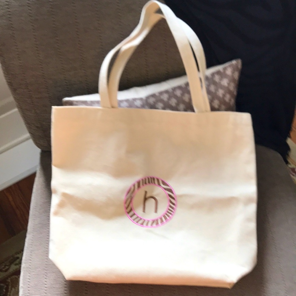 Canvas Tote With The Initial “H” - image 1